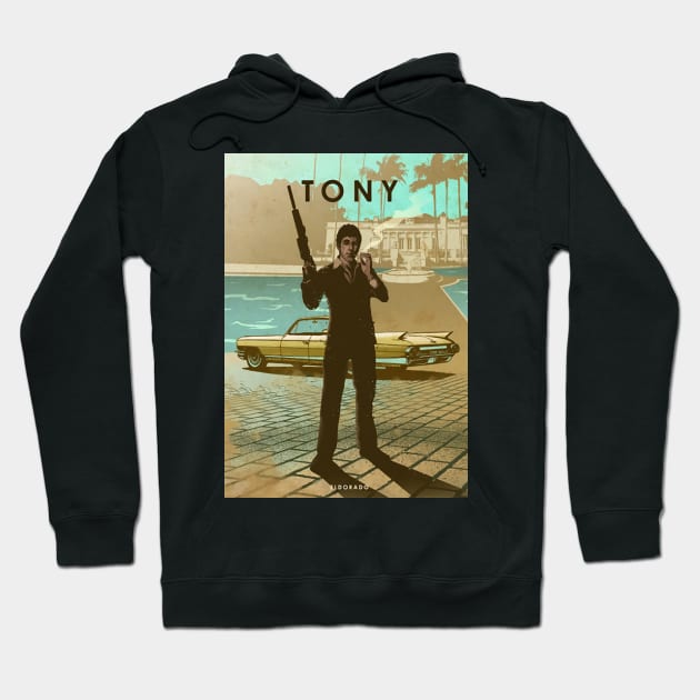 Tony Montana - CadillacEldorado - Car Legends Hoodie by Great-Peoples